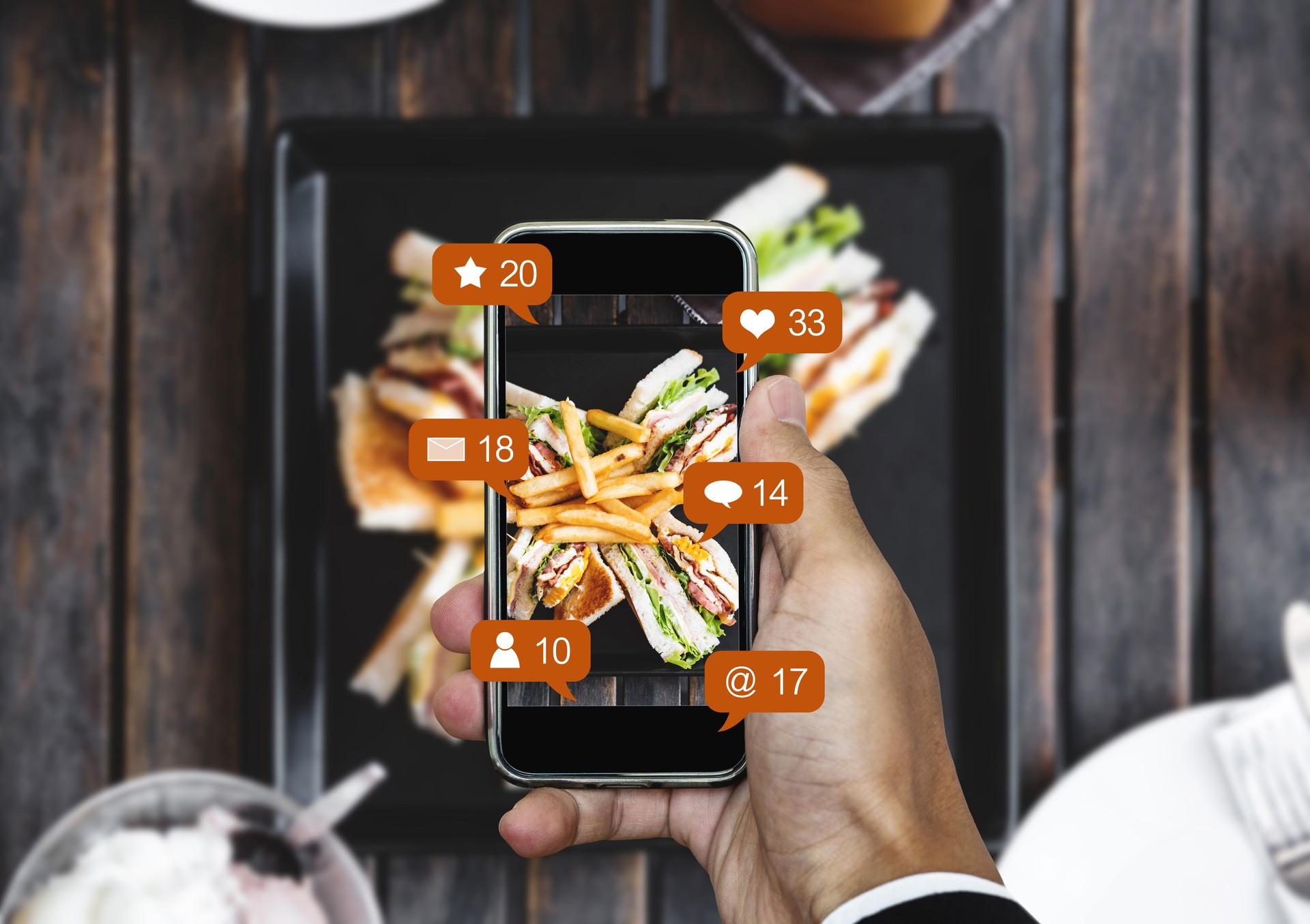 instagram and facebook photos of dishes and food nearby
