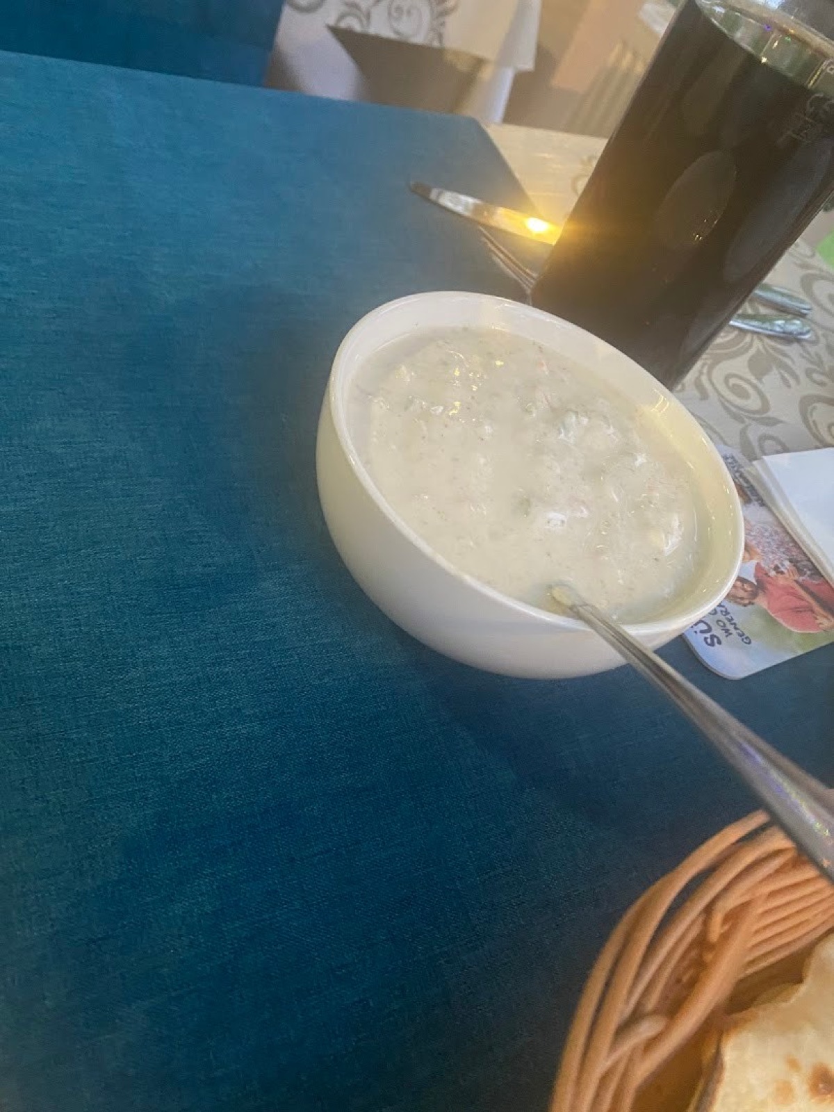 Original phone photo of cucumber soup