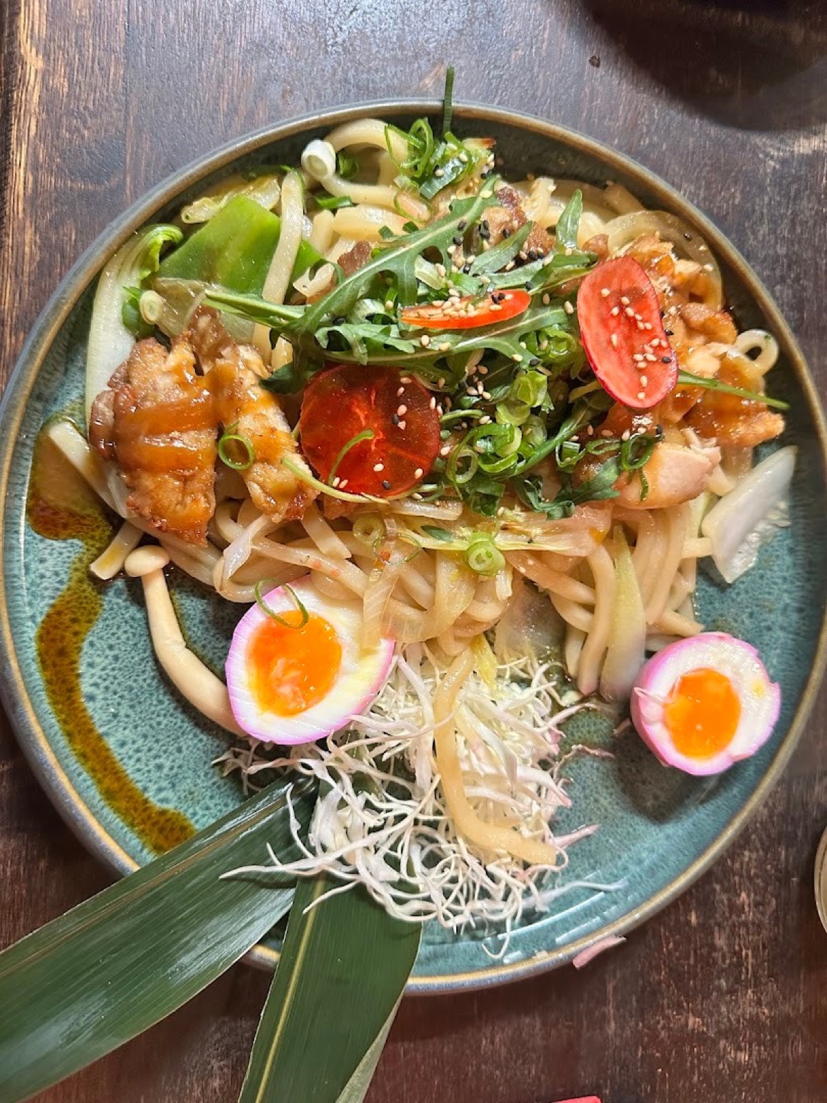 Original phone photo of udon noodles