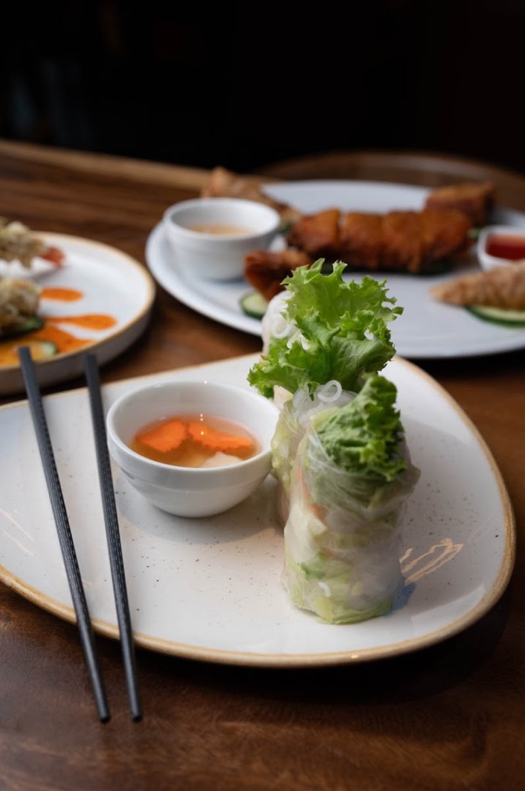 Original phone photo of a summer roll