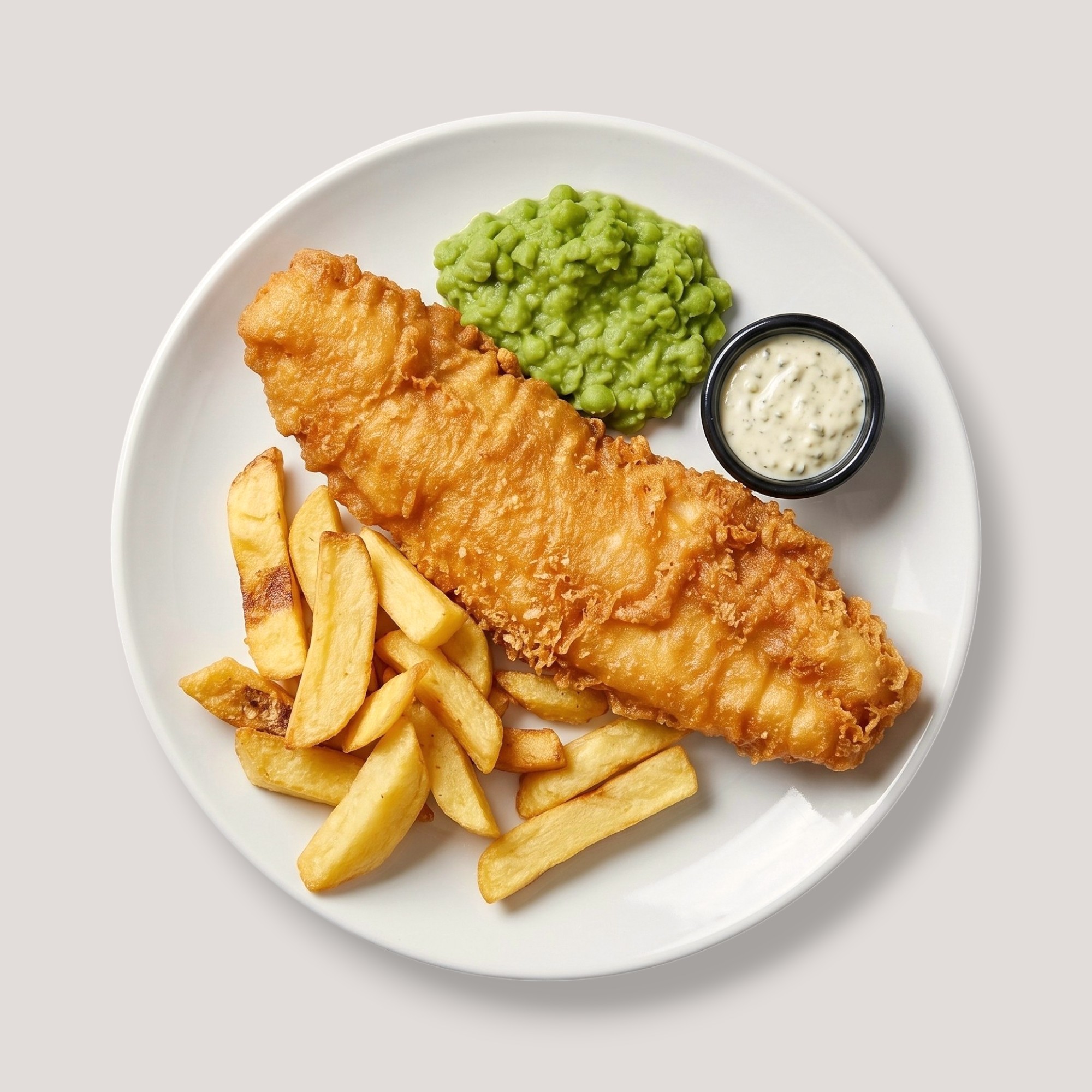 Splentify-enhanced fish and chips photo for bars and pubs