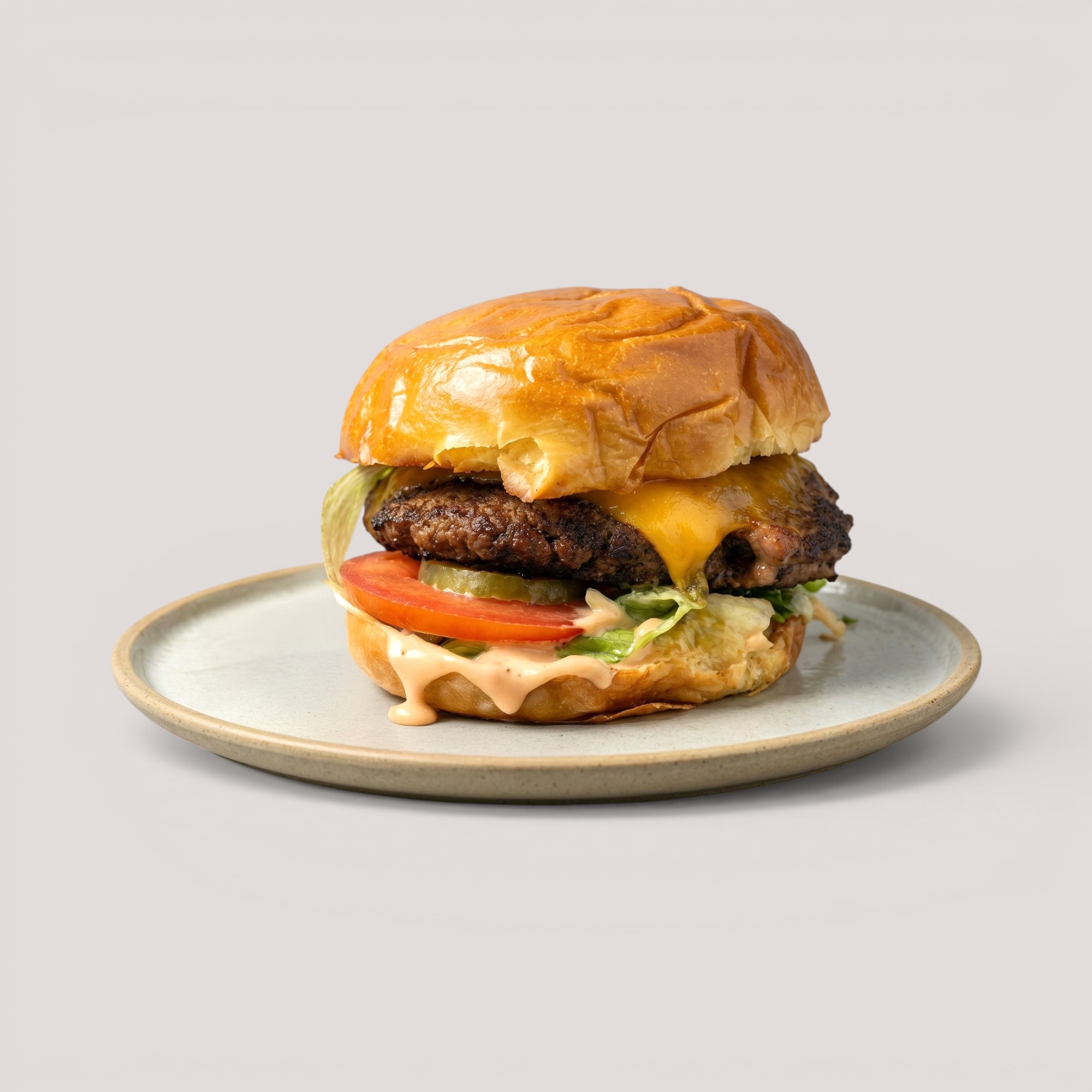 Splentify-enhanced classic cheeseburger photo for burger restaurants