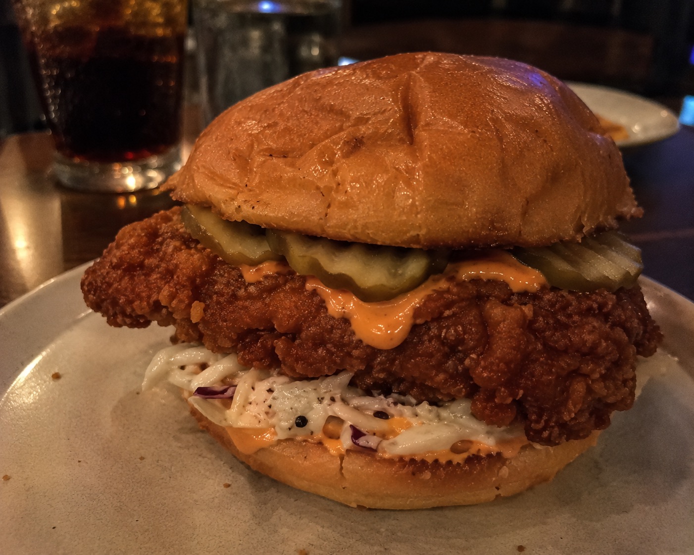 Original crispy chicken burger photo for burger restaurants