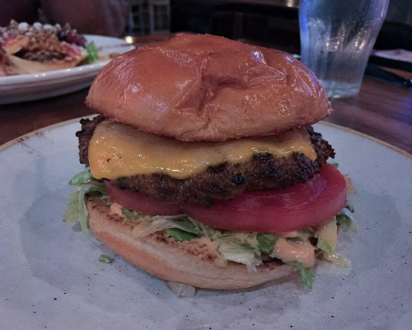 Original plant based burger photo for burger restaurants