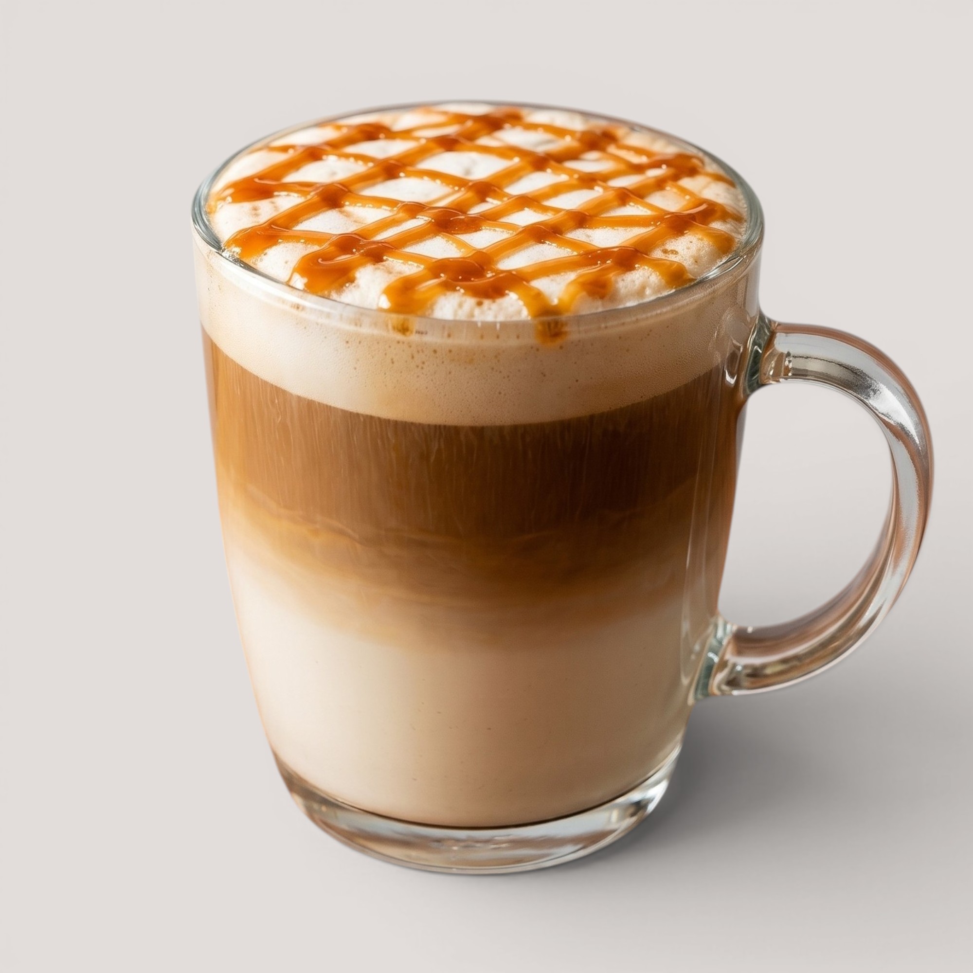 Enhanced coffee drink image for a coffee shop menu