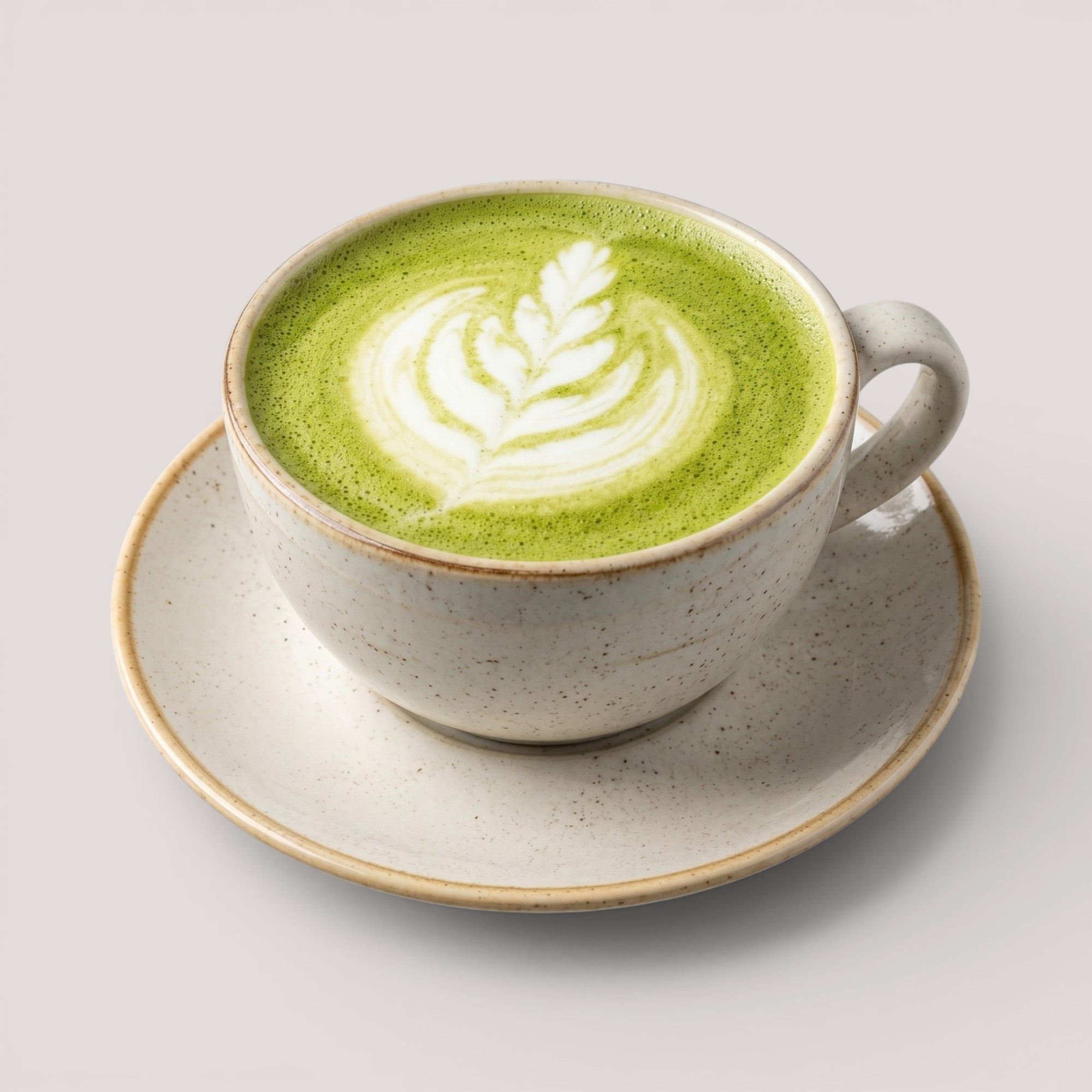 Splentify-enhanced matcha latte photo for coffee shops