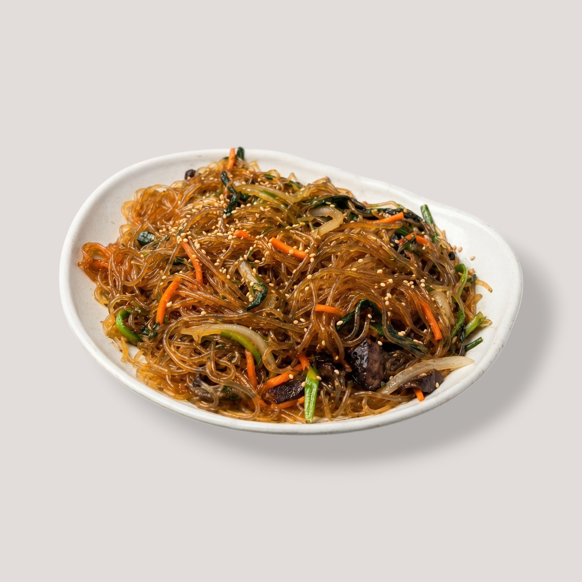 Splentify-enhanced japchae photo for korean restaurants