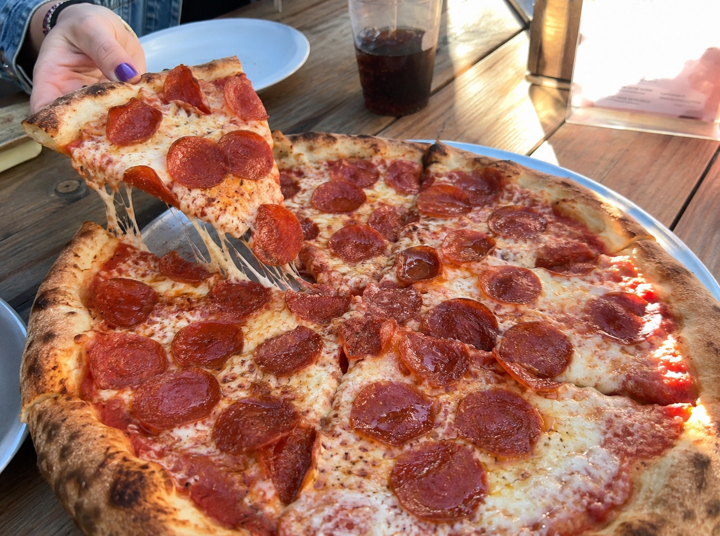 Original pepperoni pizza photo for pizza restaurants