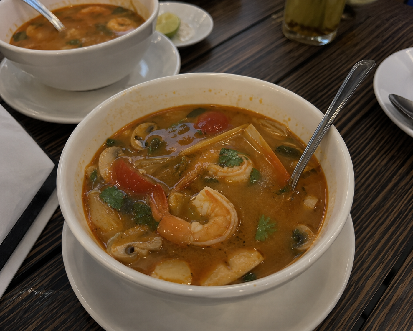 Original tom yum soup photo for thai restaurants